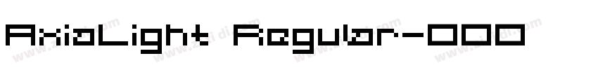AxiaLight Regular字体转换